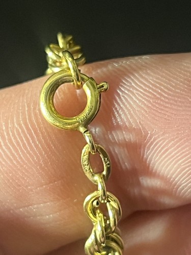 MERIK 1-20 12k Yellow Gold FIlled 4-5mm Gradual Rope Bracelet 8.5" Length - Picture 14 of 15
