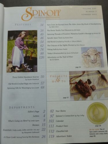 SPIN-OFF The Magazine for Handspinners – Summer 2001 - Picture 2 of 14