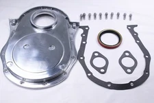 BBC Polished Alum Timing Chain / Gear Drive Cover Gaskets /Bolts Chevy 396-454
