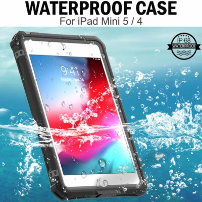 TECHGEAR For Apple iPad Mini 5 2019, Mini 4 Tough Shockproof WATERPROOF IP68 Case Cover
