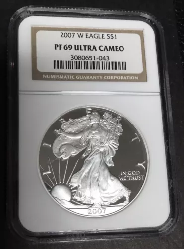 2007-W $1 American Silver Eagle - NGC PF69 Ultra Cameo