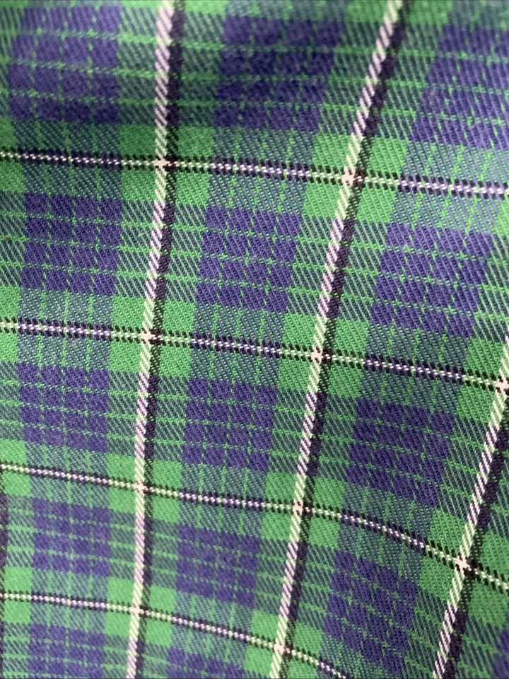 Camisa con botones Kelly’s para niños talla S (5-6) - verde/púrpura a cuadros Foto 2 de 4