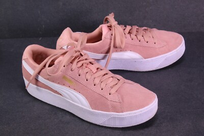 Puma Sneaker Suede Platform Damen Gr. 38 Leder Sportschuhe rosa weiß SB2659