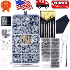 Versatile 1500 Pcs Eyeglasses Repair Kit: Includes Mini Screwdrivers & Tweezers