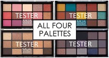 MUA 15 shade eyeshadow palette full size testers