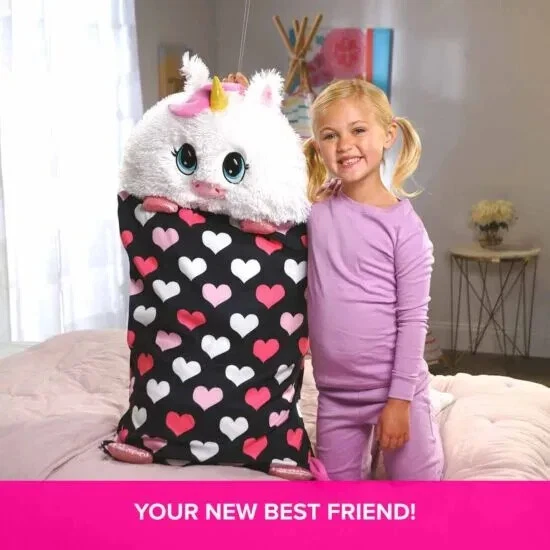 Fluffaluff Pet UNICORN Pillow Fluffy Friend White Pink Bedroom Travel Holiday
