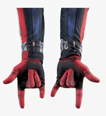 Marvel Spiderman Miles Morales 2099 Gamer Adult Red Gloves Into The Spider Verse - Image 1 of 4