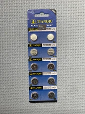 10 - Pack AG12 LR43 386 386A V386 186 L1142 301 1.5V TIANQIU USA FREE SHIPPING