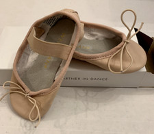 NIB Weissman Split Sole Leather Pink Ballet Shoe Child Size 6.5 Med