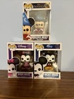 Funko Pop Disney lot, Minnie Mouse #23, Sorcerer Mickey #990, Mickey #01