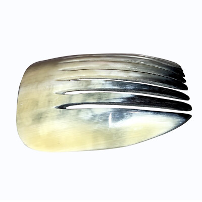 Mexican Hand Made White and Black Cow Horn Decorative Hair  display picture 2