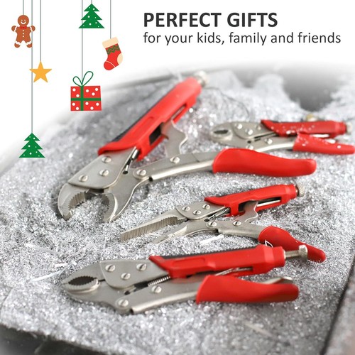 4pc Pro Vise Grip Locking Pliers Set – For Clamping, Bending & Holding - Picture 2 of 11
