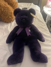 TY BEANIE BABY 1997 PRINCESS DIANNA FIRST EDITION PURPLE BEAR WHITE ROSE ERRORS