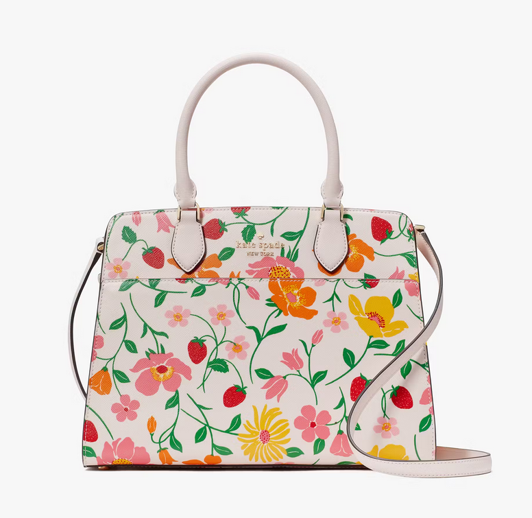 Kate Spade Madison Medium Satchel Strawberry Garden Floral