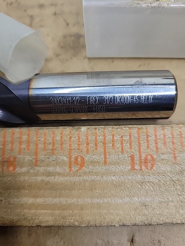 guhring firex 3/4x3/4x1-1/2 3 flute 3173 DK400N 45 HELIX 44850 - Picture 3 of 4