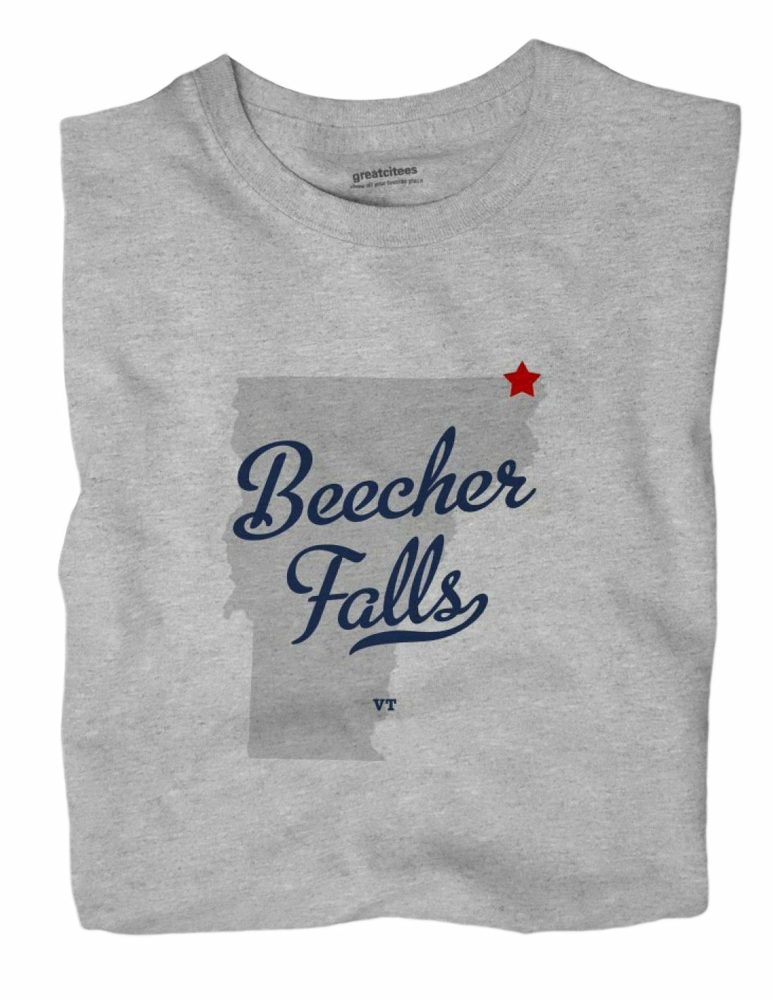 Beecher Falls Vermont VT TShirt MAP eBay