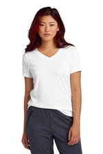 Sport-Tek LST353 Women's Dry Fit V-Neck Performance Plain Blank T-Shirt Tee
