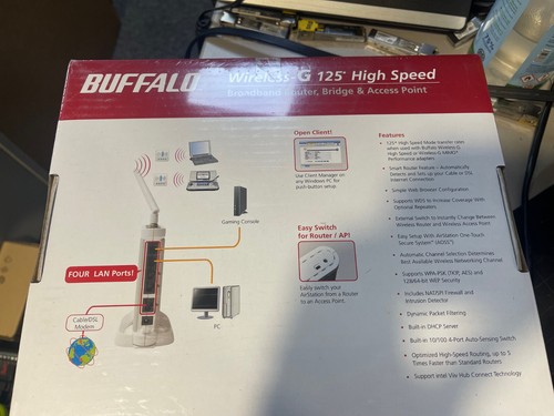 Buffalo WHR-G54S-1 High Power Wireless Router *Brand New* - Picture 2 of 4