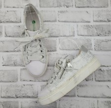 Remonte Soft White Silver Leather Ribbon Lace Up Side Zip Size 38 EU US 7