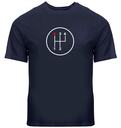 4 Speed Manual T-shirt Shift Pattern Shirts Short Sleeve Tee Gear Shifter Race - Picture 5 of 25
