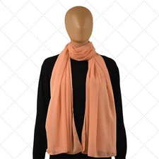 Solid Chiffon Hijab Scarf, Wheat, Premium Chiffon Hijab Wrap, Head Wrap 