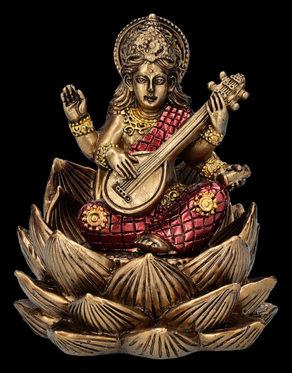Saraswati Figure sitting in Lotus - Wisdom - Gods Buddha Buddhism Indian