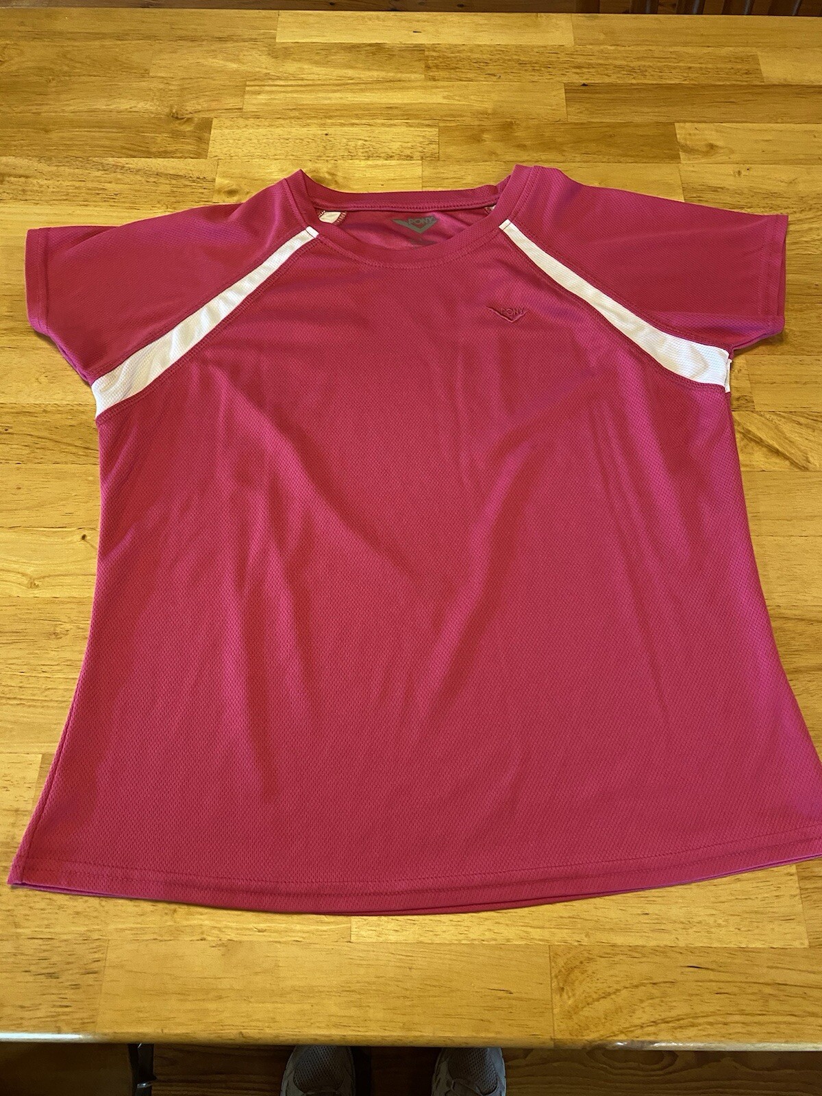 T shirt donna PONY Activewear manica corta marmorizzata rosa caldo taglia L large