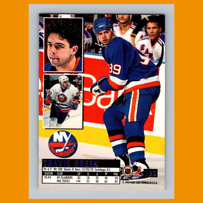 Travis Green #126 1994 Fleer Ultra New York Islanders Hockey Card