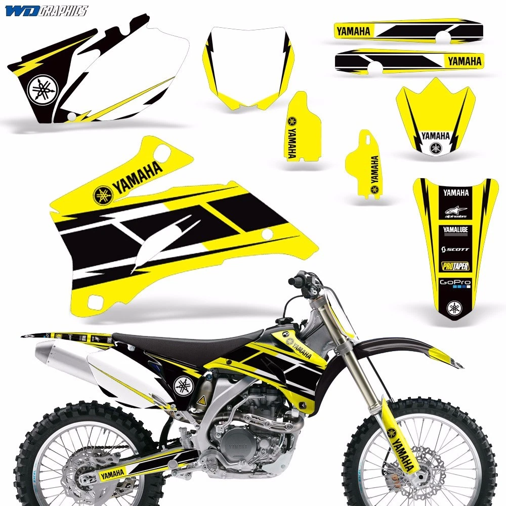 Graphic Kit Backgrounds Yamaha YZ250F YZ450F Dirt Bike MX 2006 2007 2008 2009