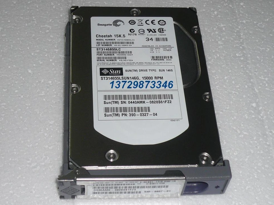 Sun Microsystems 146 GB 15000 RPM,3.5" (540-6607-01) 390-0327 ST3146855LC - Image 3 of 3