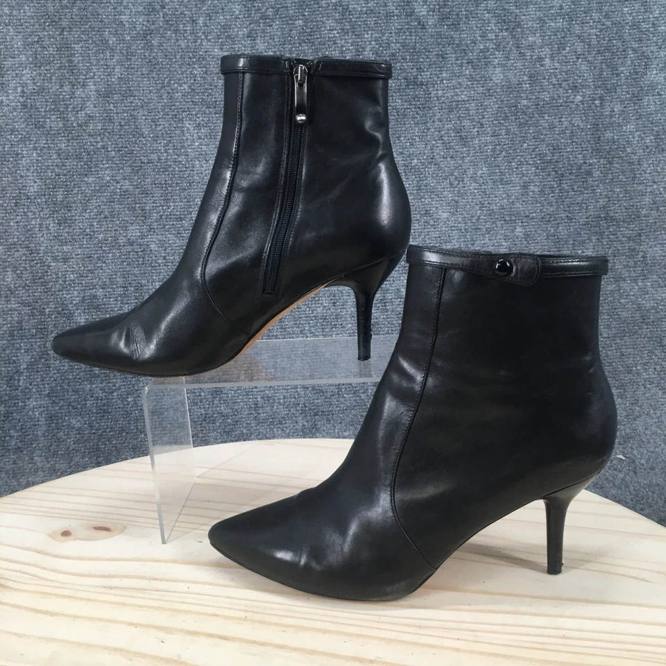 Via Spiga Botas Mujer 7 M Madeline Botín Negro Punta Punta Gatito Tacones Foto 2 de 4