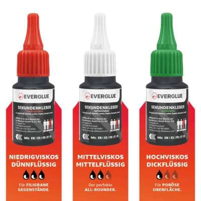 Everglue Sekundenkleber mit Dosierklappe - Schnell (175 EUR/1000 ml)
