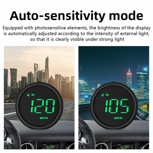 GPS Car HUD Head Up Display Speedometer MPH KM/h Compass Vehicle Speed Display - Picture 5 of 12
