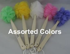 Loofah Bath Brush Shower Sponge Long Wood Handle Back Scrubber Body Exfoliating