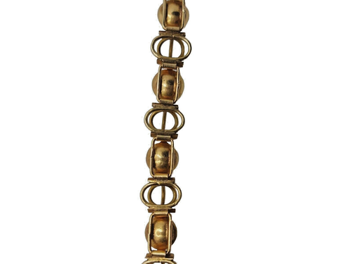 Vintage 18k Gold & 6mm Pearl Bar Link Bracelet 6.25" L 16.3g TW - Picture 6 of 12