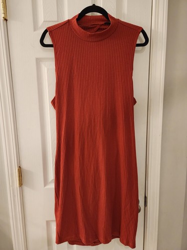 Forever 21 Burnt Orange Open Back Cotton Dress Size 3X - 第 1/7 張圖片