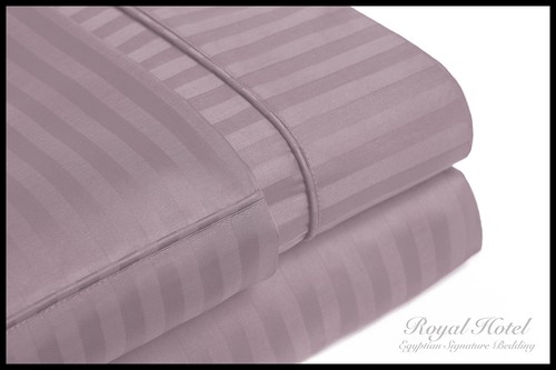 Wrinkle Free Striped Bed Sheets Set Deep Pocket Luxury 100% Microfiber - 第 12/12 張圖片