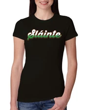 Slainte Vintage Irish Wordmark Womens Slim Fit Junior Tee