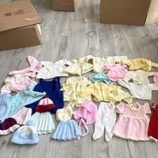 hand knitted baby doll clothes