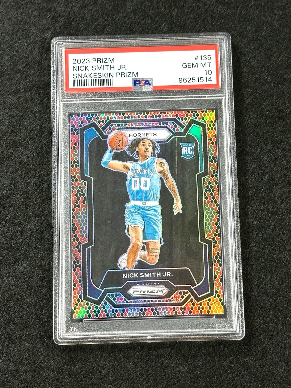 2023 Prizm NICK SMITH JR. Rookie Snakeskin Prizm RC #135 Hornets PSA 10 - POP 12