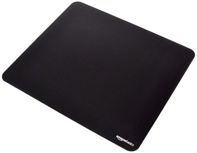 Amazon Basics Large Square Computer Mouse Pad, 17.7L x 15.7W inches, Black