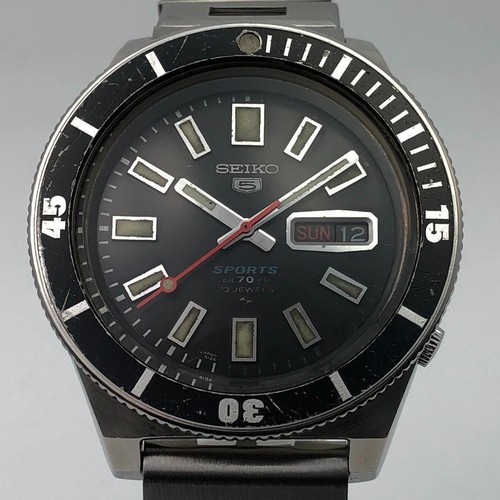 SEIKO 5 Sports 5126 8080 Men's Automatic Round Black W39.5mm Japan Made Analog - Picture 16 of 24
