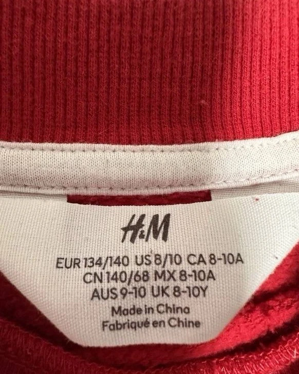 Sudadera H&M Hogwarts Niños 8/10 Roja Harry Potter Jersey Dorado Foto 3 de 3