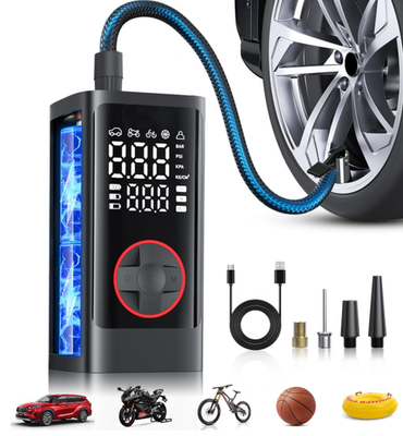 #ad Inflador de neumáticos portátil 150 PSI con manómetro luz LED y auto apagado $78.83