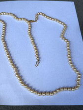 Vintage Faux Pearl Necklace - Japan 30"