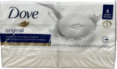 Dove Original Beauty Bar Deep Moisture Moisturizing Cream 6 x 3.75 oz