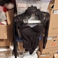 NEW TAG Fashion Nova Bodysuit Long Sleeve Black Size XS