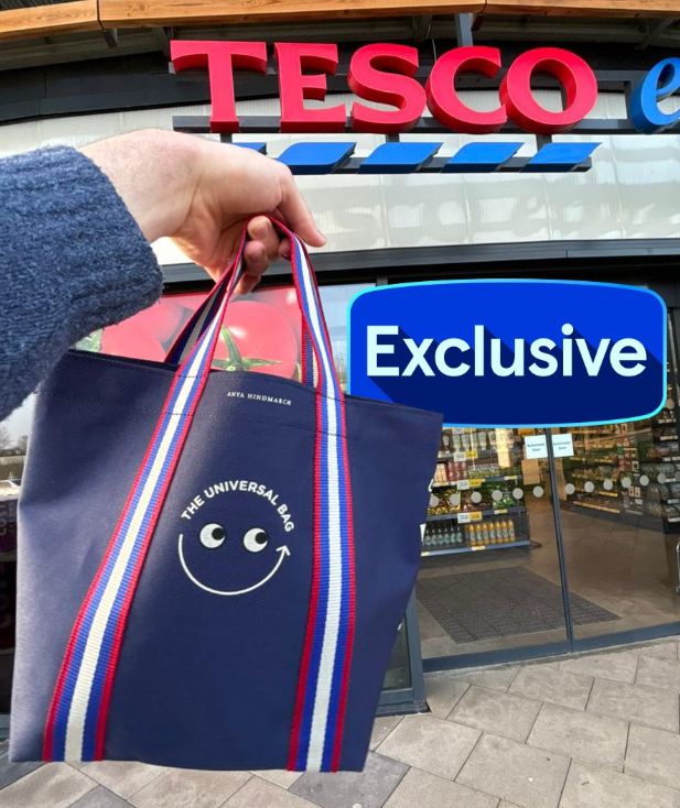 値下げ　アニヤ・ハインドマーチ　ユニバーサルバッグ　スモール　イギリスtesco The Tesco Universal Bag By Anya Hindmarch - MINI VERSION | eBay UK