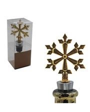 Boston International SNOWFLAKE SHAPED WINE BOTTLE STOPPER Enamel NIB