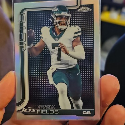 2025 Topps Chrome Justin Fields New York Jets Football Card #237 Lightboard